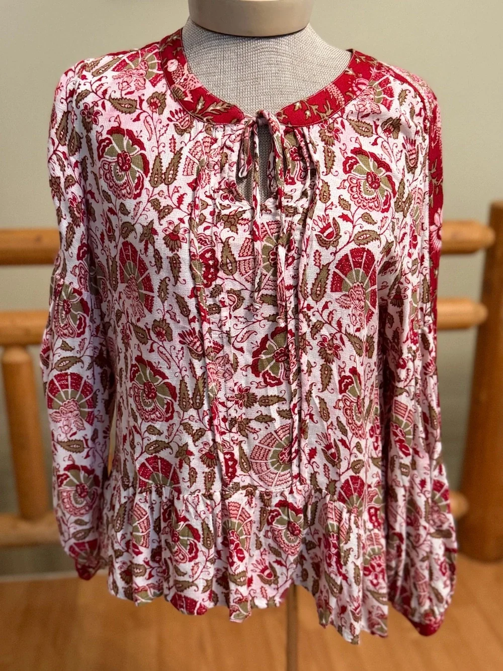 Lucky Brand Boho Floral Blouse | Size Small - Picture 2 of 7